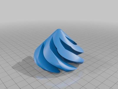 Impossible passthrough spinning top (FreeCad)