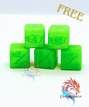 MTG Basic Dice Counters 2 - Set of 5 / no supports / 3mf included