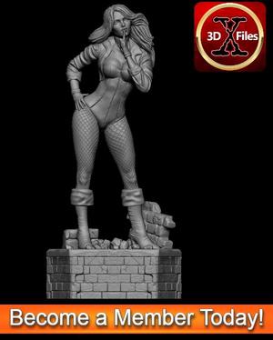 Black Canary Statue - DC Comics Statue - 3D Print File STL