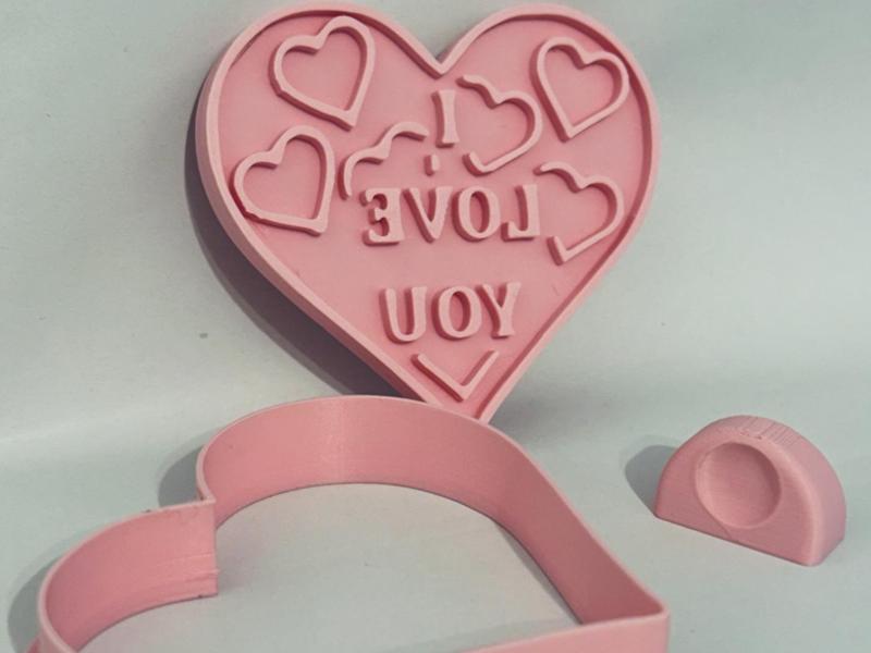 Cookie cutter Heart I Love You