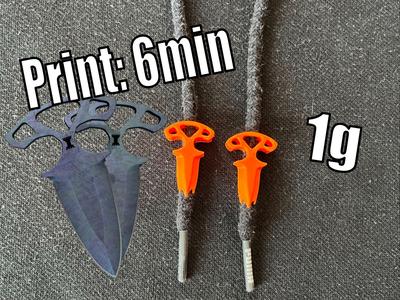 Dagger Hoodie Drawstring Beads