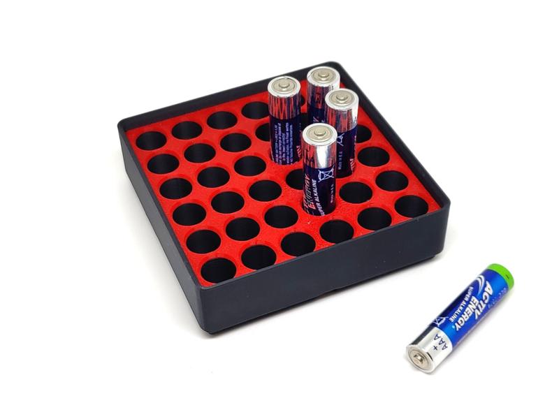 AAA 36x battery low profile Gridfinity 2x2x3u 