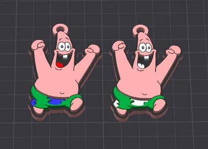 cartoon character-spongebobs best friend-patrick keychain / necklace charm (free for commercial use)