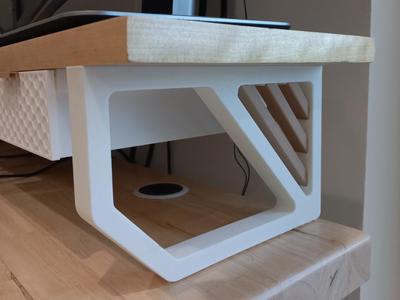 Clean Two-Tone Monitor Riser (5" tall x 8" deep)