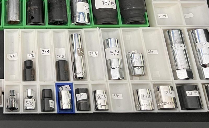 3/8 inch drive magnetic modular socket trays