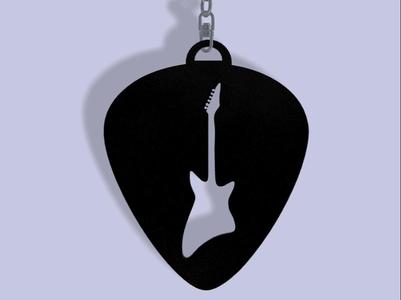 Guitar Pick Keychain