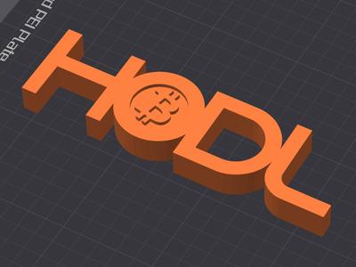 Just a Hodl Sign with Bitcoin Logo