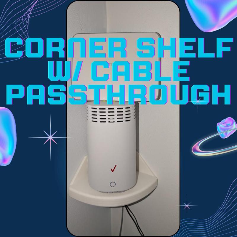 Corner Shelf w/ Cable Passthrough