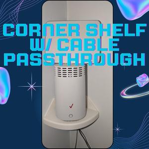 Corner Shelf w/ Cable Passthrough
