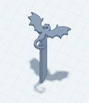 Dragon Halo Bookmark 10.stl