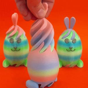 Easter Bunny Spiral Passthrough Fidget Toy