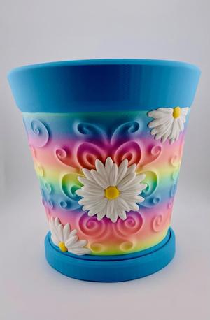 Daisy Filigree Pot