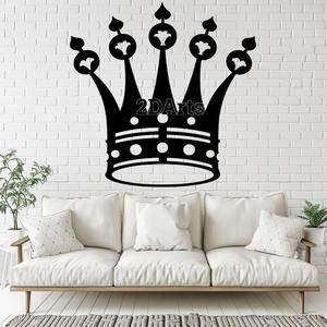Crown 2D Wall Art/Window Art - Digital STL & SVG File for 3D Printing or Laser Cutting