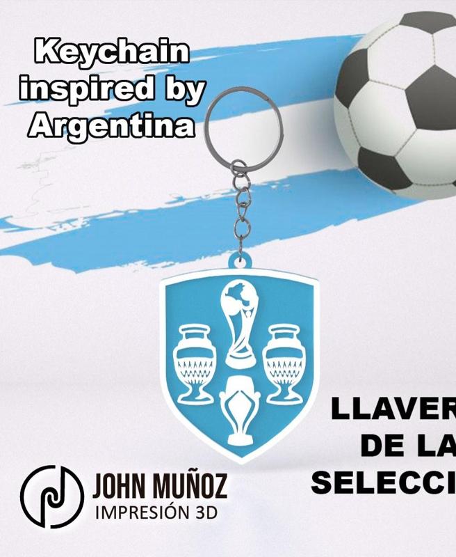 Argentine soccer team keychain