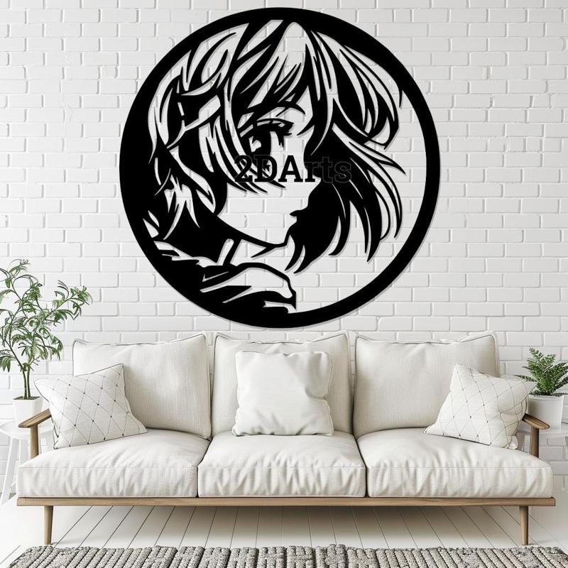Anime Girl Head 2D Wall Art/Window Art