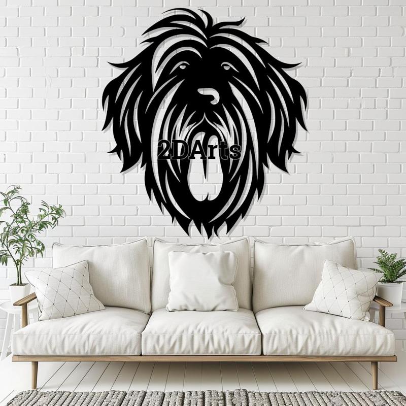 Briard Dog Face 2D Wall Art/Window Art