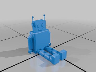 Cute robot with moving legs