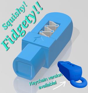 Fidget Springy Button - Quick and easy! Print in place with no supports!