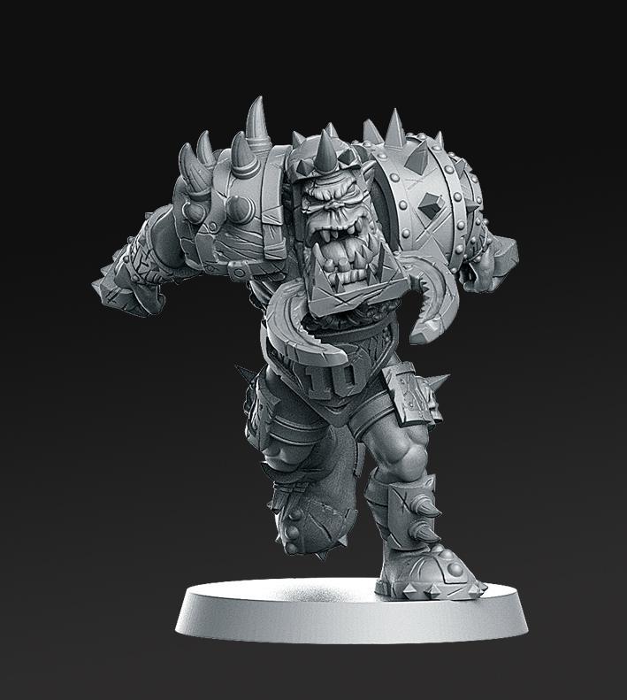 010 Orc Blitzer Fantasy Football 32mm