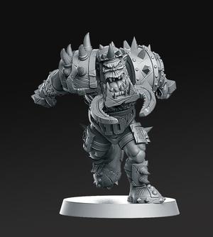 010 Orc Blitzer Fantasy Football 32mm