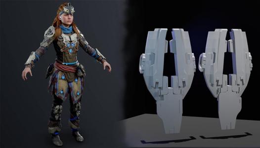 Knee armor pieces from the Shield weaver armor from Horizon Zero dawn and Horizon forbidden west