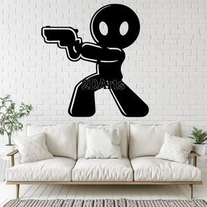 Stickmen 2D Wall Art/Window Art - Digital STL & SVG File for 3D Printing or Laser Cutting