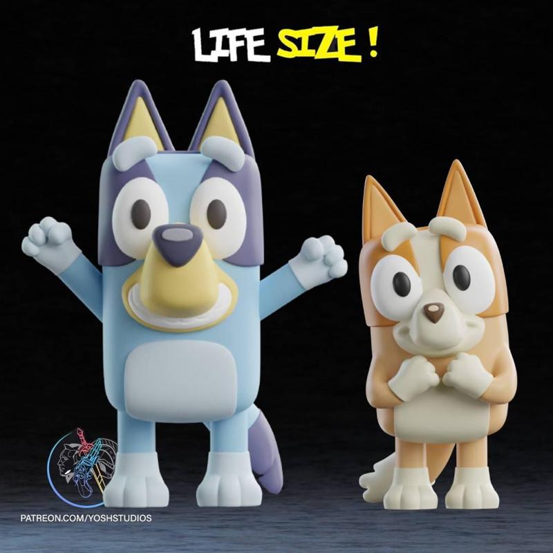 Life Size Bluey & Bingo Bundle 3D Printer STL File