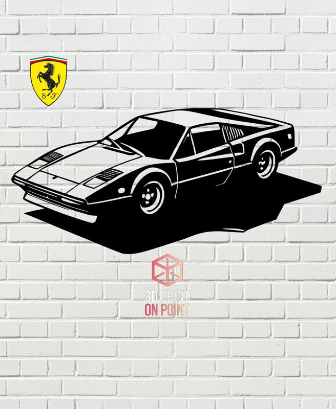 FERRARI 308 GTB - 2D WALL ART #1