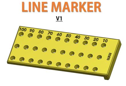 Line marker distance marker gadget and tool