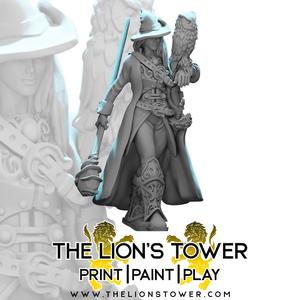 Human Female Battle Mage (32mm Scale Miniature)