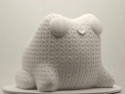 Knitted frog