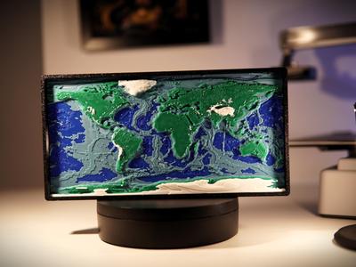 Layered Earth Map - Bathymetry and Topography 