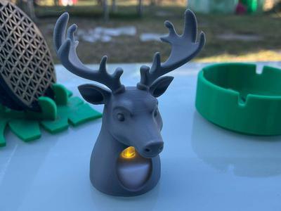 Deer head as a tealight holder