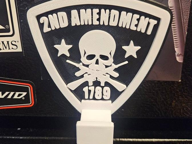 2nd Amendment Shield with hook small version
