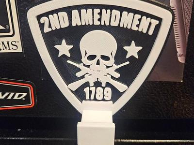 2nd Amendment Shield with hook small version