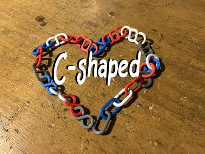 C-shaped, chain links