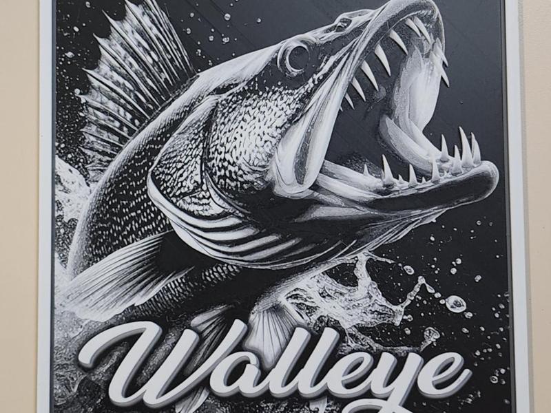 Walleye Jumping (hueforge)