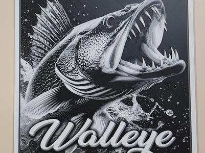Walleye Jumping (hueforge)