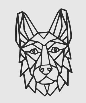 2D Low poly German Shepherd