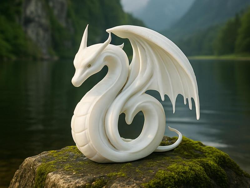 Mini Love Dragon – Delicate Sculpture with Heart