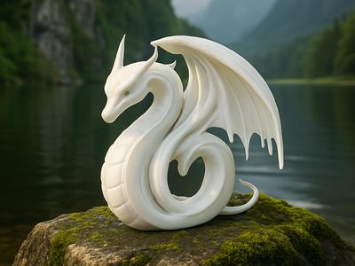 Mini Love Dragon – Delicate Sculpture with Heart