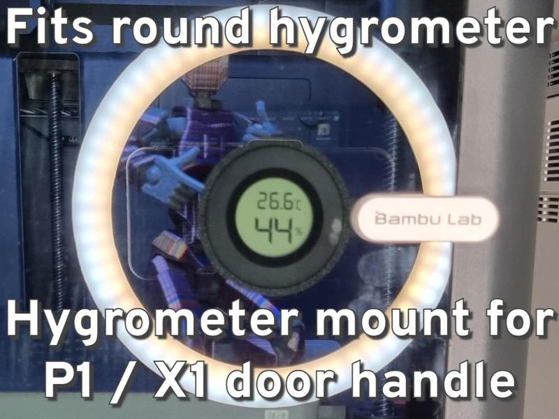 P1 / X1 door handle hygrometer mount - round