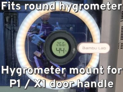 P1 / X1 door handle hygrometer mount - round