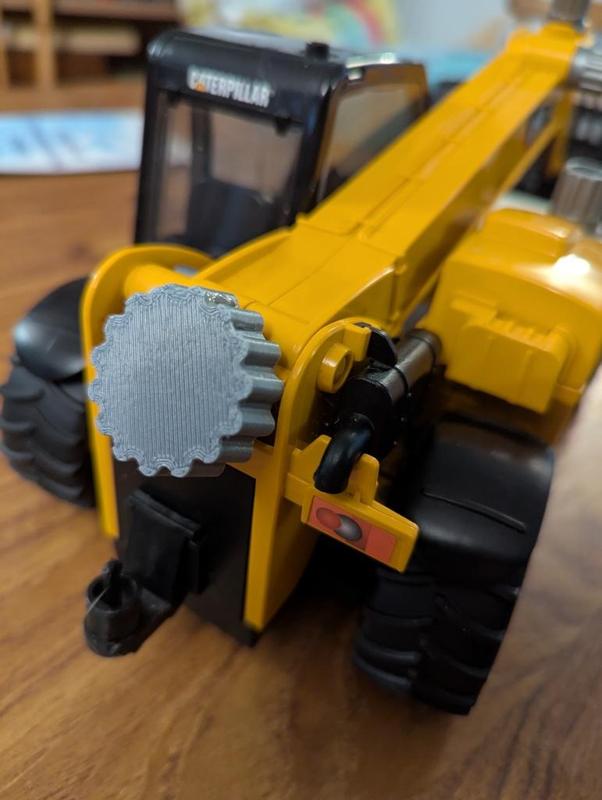 Bruder Telehandler boom elevation twist knob repair