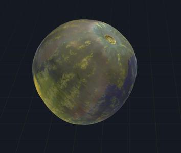 Watermelon Scan - STL OBJ PLY MTL - includes colour mapping
