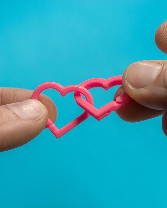 EZPZ Keyring Heart 1" // Keychain Ring