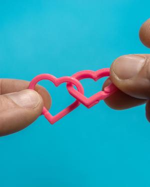EZPZ Keyring Heart 1" // Keychain Ring