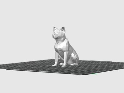 Dog German Shepherd 3D Model Low Poly