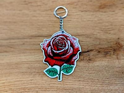 Rose keychain