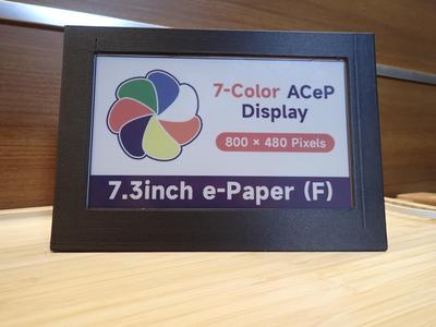 WaveShare 7.3inch e-Paper stand with raspberry pi zero case